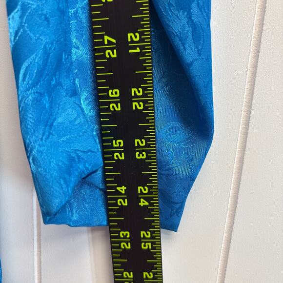 Handmade‎ Womens 80s Vibes Jacquard Puff Sleeve Drop Waist Dress Size S Preppy - Picture 6 of 7